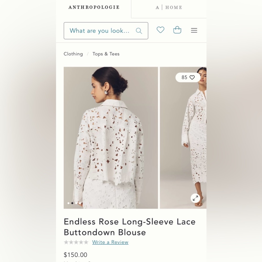 ⭐️Endless Rose cutout button-up lace top Anthropologie Nordstrom - Picture 11 of 11